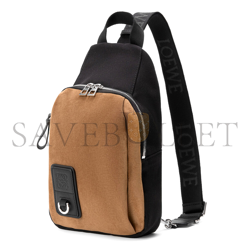 LOEWE FLEX SLING IN CANVAS AND SUEDE BFLXFXSX01 (31*18*10cm)